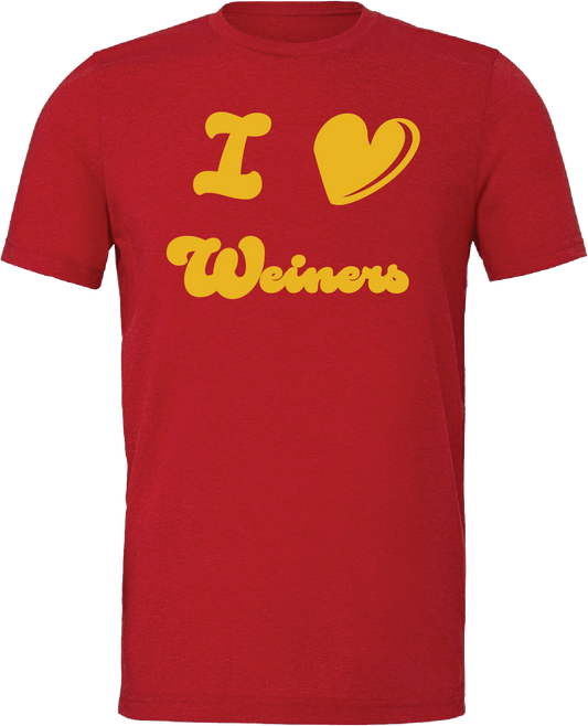 I heart weiners tee